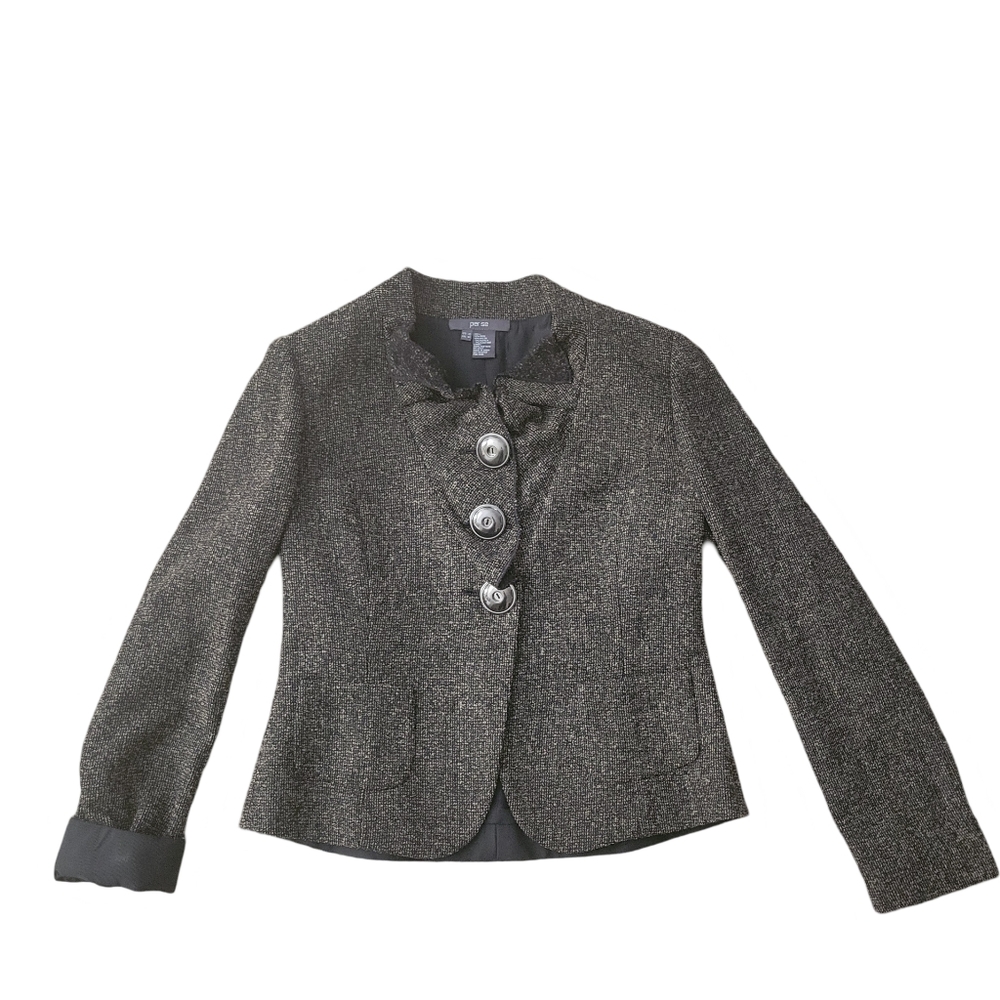 Per Se Wool/Alpaca Tweed Jacket